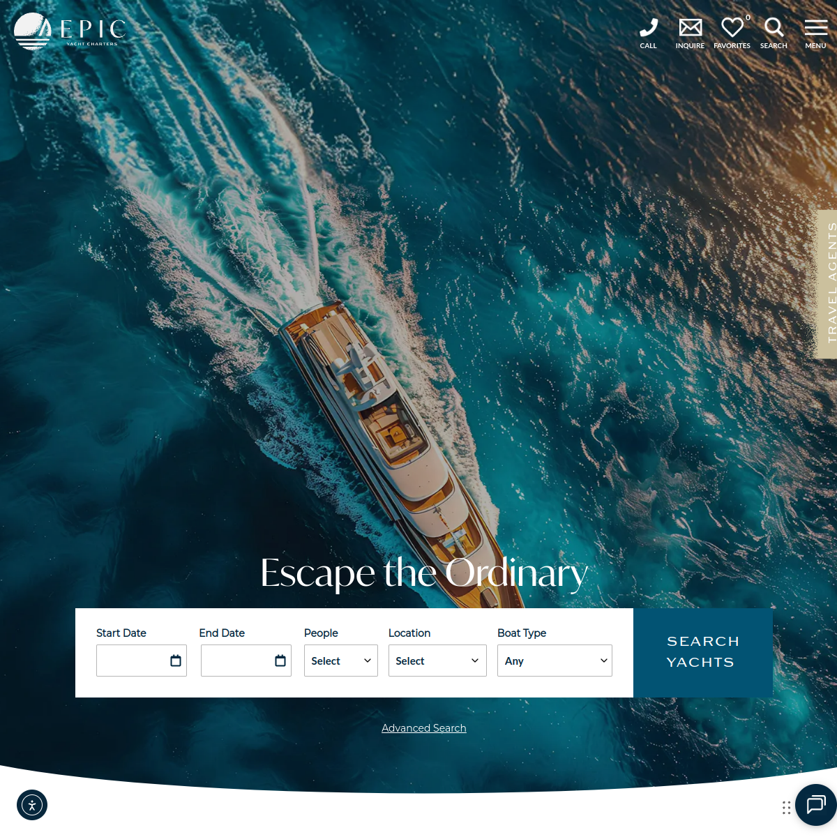 Screenshot of Luxury Crewed Yachts | Greece & Caribbean | Epic Yachts