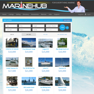 Screenshot of Yachts boat Listings - Find a new or used Yachts boats for sale in ...