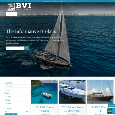 Screenshot of The Informative Brokers - BVI Yacht Sales - Local Agents ...