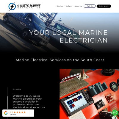 Screenshot of A Watts Marine