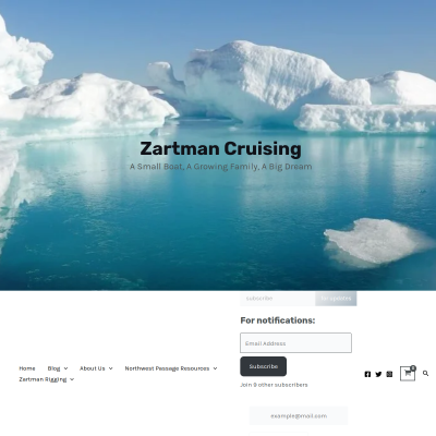Screenshot of Sailing Blog - Zartman Cruising