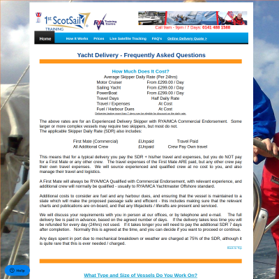 Screenshot of Yacht Delivery Details 2026, UK & EU, Professional Yacht & Motor ...