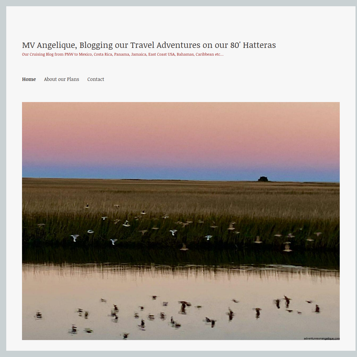 Screenshot of MV Angelique, Blogging our Travel Adventures on our 80' Hatteras ...