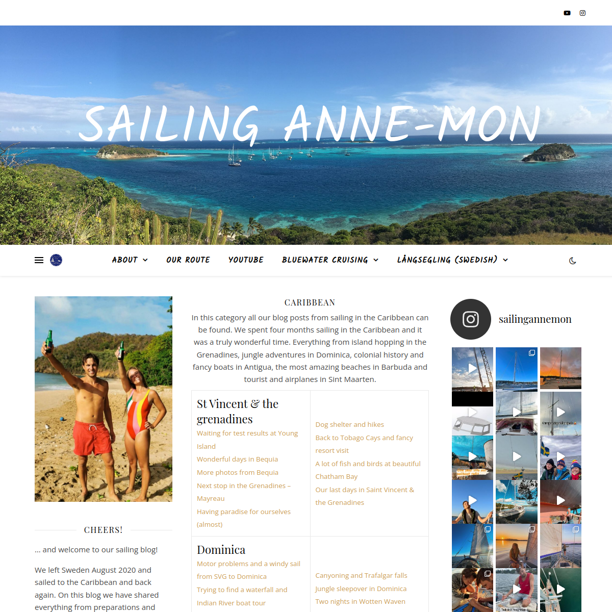 Screenshot of Sailing in the Caribbean — Sailing Anne-Mon