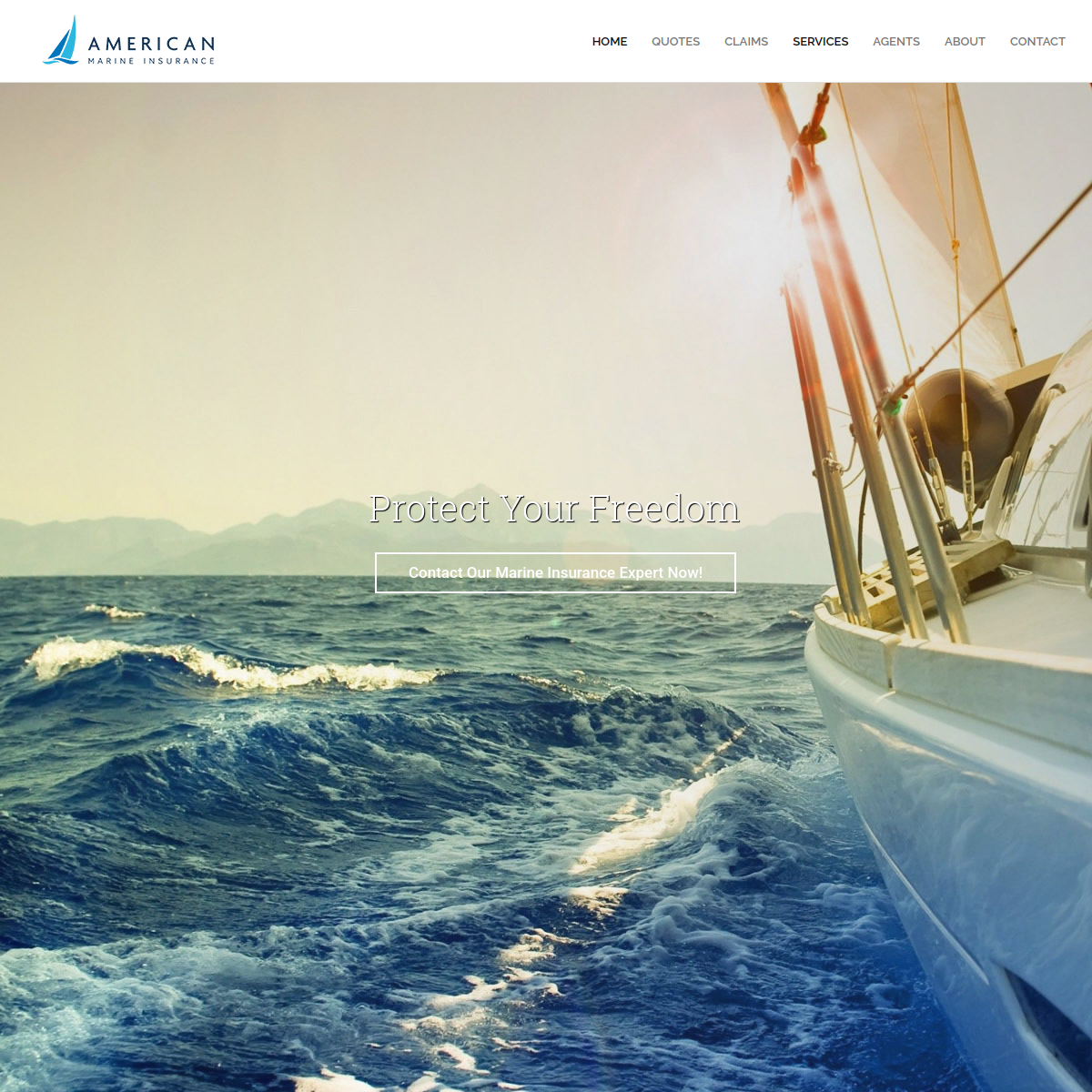 Screenshot of American Marine Insurance: Your Insurer for US boats