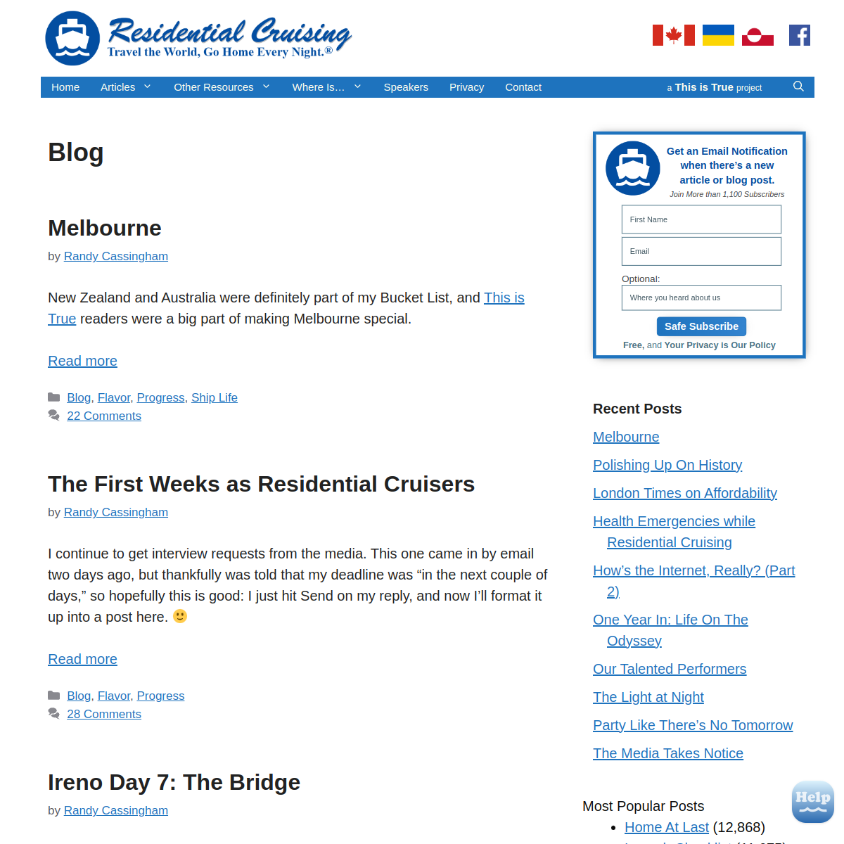 Screenshot of Blog | Residential Cruising