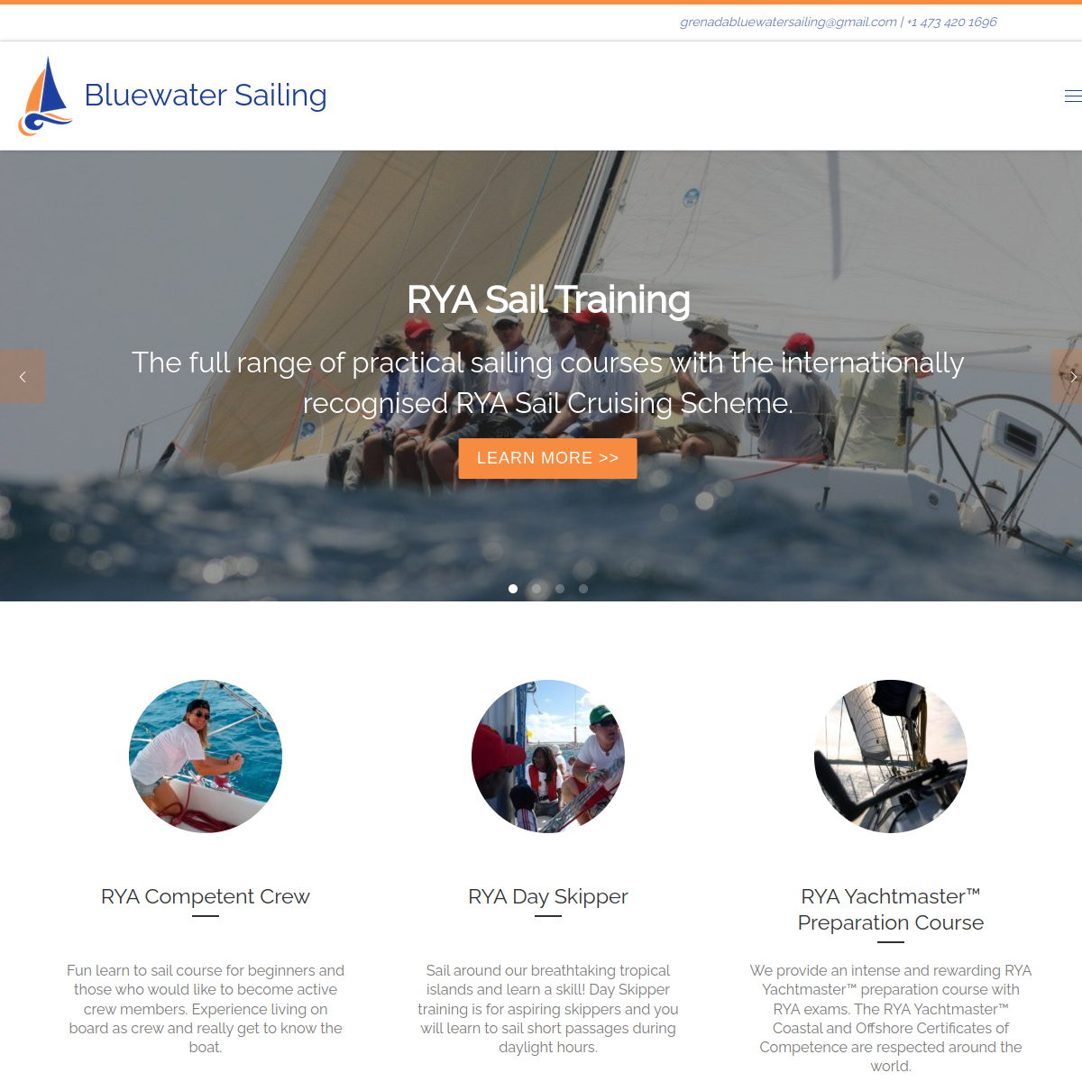 Screenshot of Caribbean Sailing Charter Vacations | Grenada & Grenadines