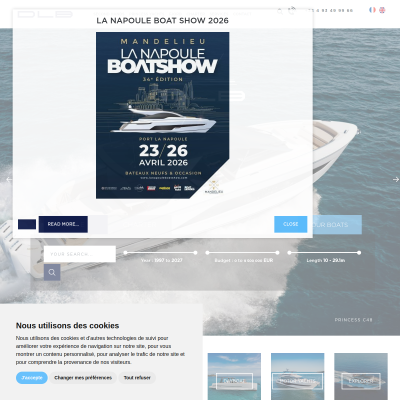 Screenshot of DLB Yacht Broker: Second hands and charter Yachts