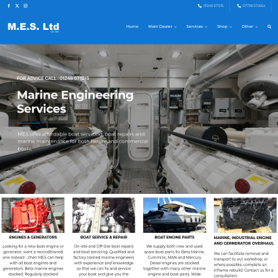 Screenshot of Marine Engineering Services Boat Repairs and Servicing