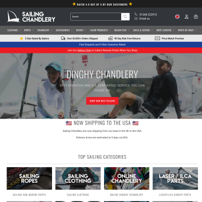 Screenshot of Sailing Chandlery Online - Sailing Equipment And Boat Supplies