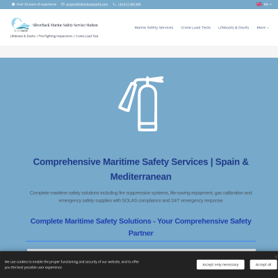 Screenshot of Comprehensive Maritime Safety Services | Spain & Mediterranean