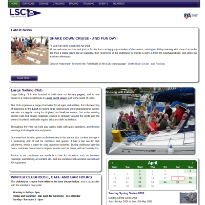 Screenshot of Largs Sailing Club