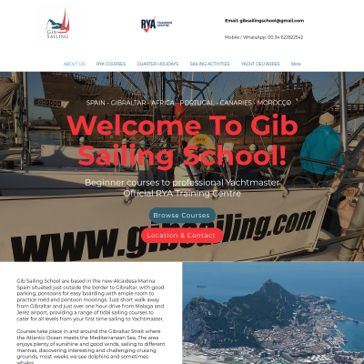 Screenshot of RYA Gib Sailing School | Courses in Spain & Gibraltar